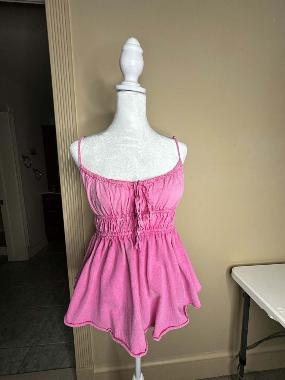 We The Free Island Flower Tank Size S Pink Babydoll Camisole